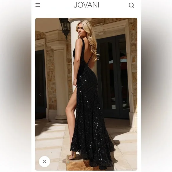 Stunning Jovani Royal Blue Sequin Prom Dress - Picture 5 of 6